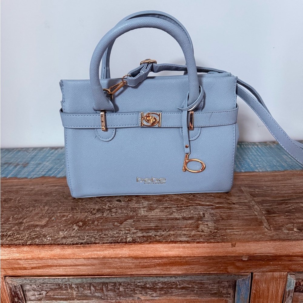 Bebe Women’s Evie Satchel Bag - Light Blue